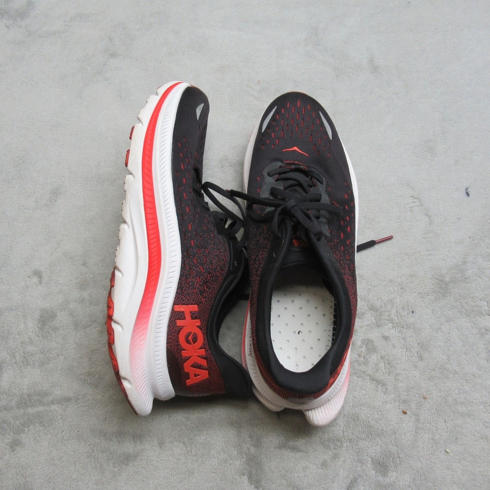 Hoka Mens Shoes 11 D Red Black Kawana Lightweight‎ Cushioned Athletic Running